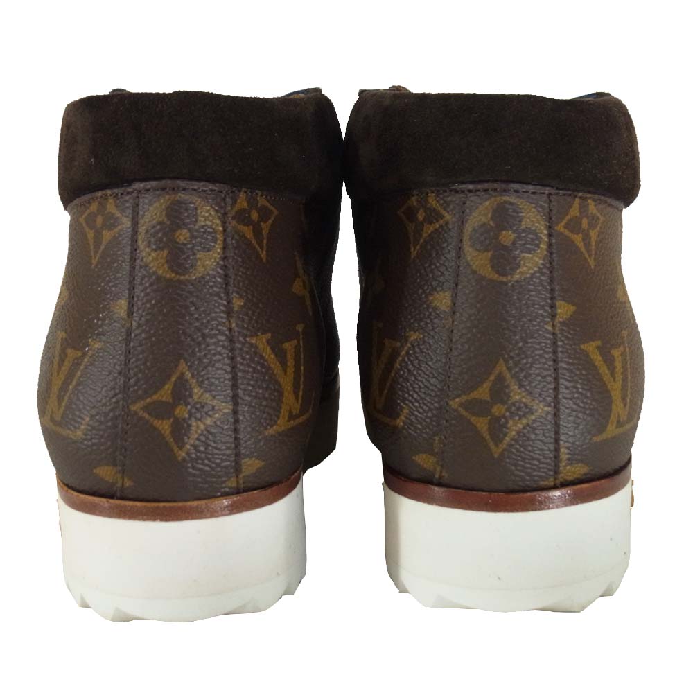 LOUIS VUITTON ルイ・ヴィトン 1A81E8 LVモッズ ライン アンクル モノグラム ワラビー ブーツ ブラウン系 8【極上美品】【中古】