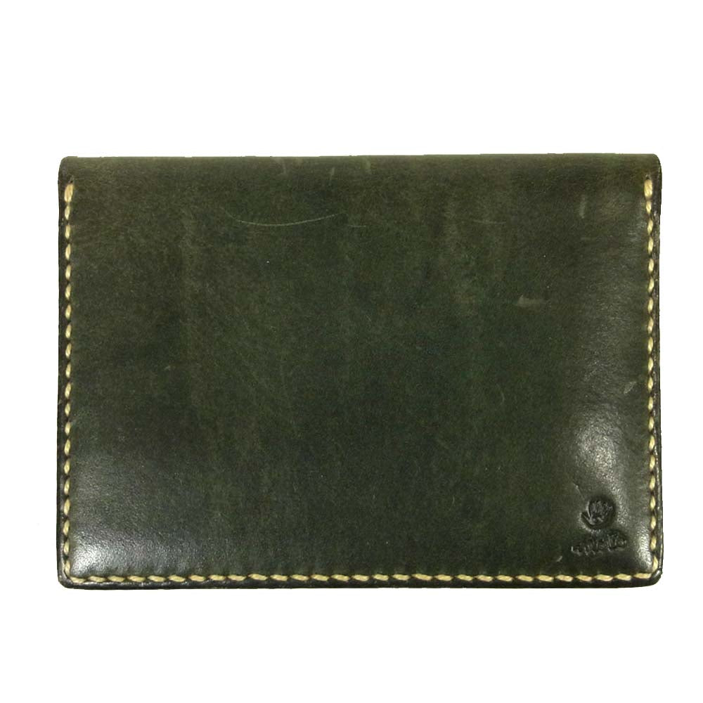 レザーアーツアンドクラフツ モト レザー カードケース モスグリーン系【中古】