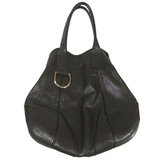 DOLCE&GABBANA ドルチェアンドガッバーナ 内側レオパード トート バッグ イタリア製 ブラック系【中古】