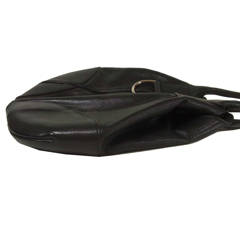 DOLCE&GABBANA ドルチェアンドガッバーナ 内側レオパード トート バッグ イタリア製 ブラック系【中古】