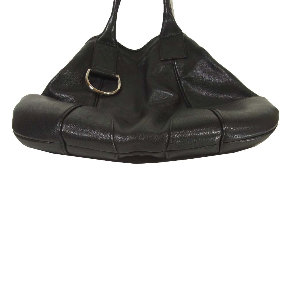 DOLCE&GABBANA ドルチェアンドガッバーナ 内側レオパード トート バッグ イタリア製 ブラック系【中古】