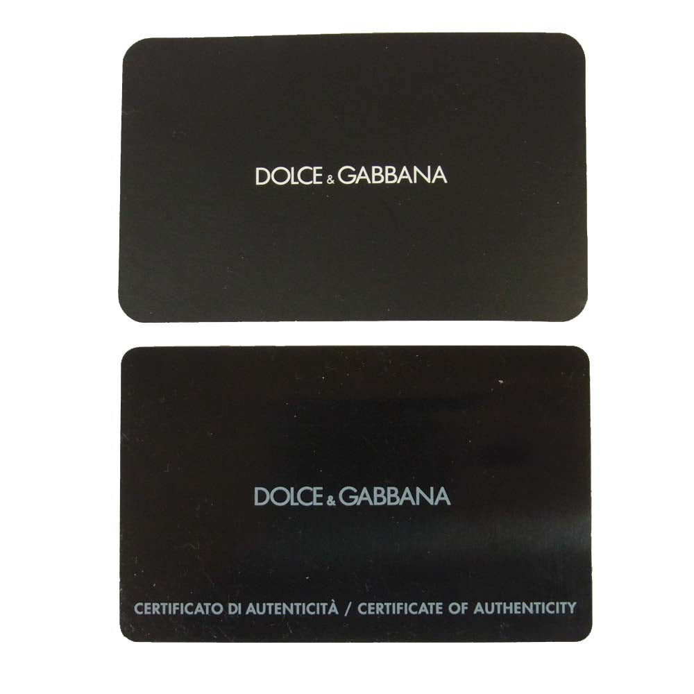 DOLCE&GABBANA ドルチェアンドガッバーナ 内側レオパード トート バッグ イタリア製 ブラック系【中古】