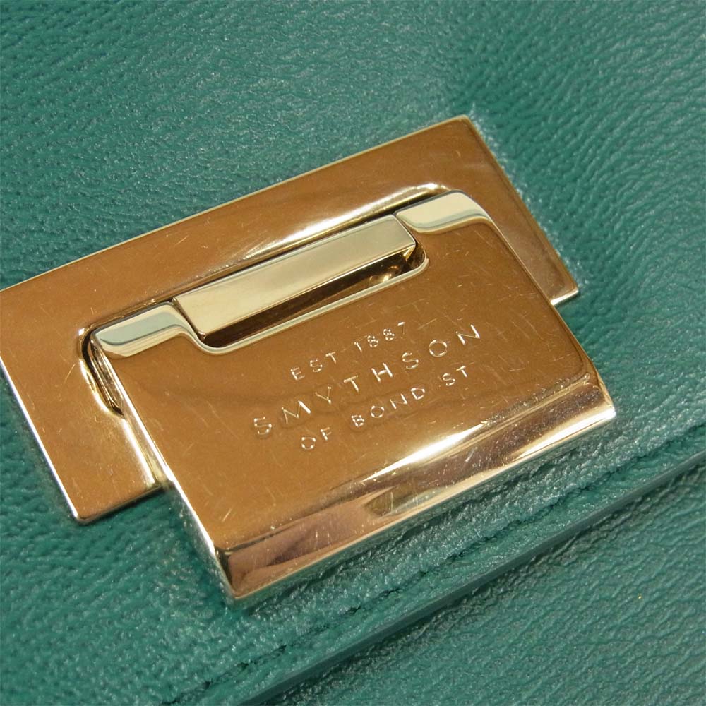 SMYTHSON スマイソン Grosvenor グロブナー ショルダー バッグ 2way イタリア製 グリーン系【中古】