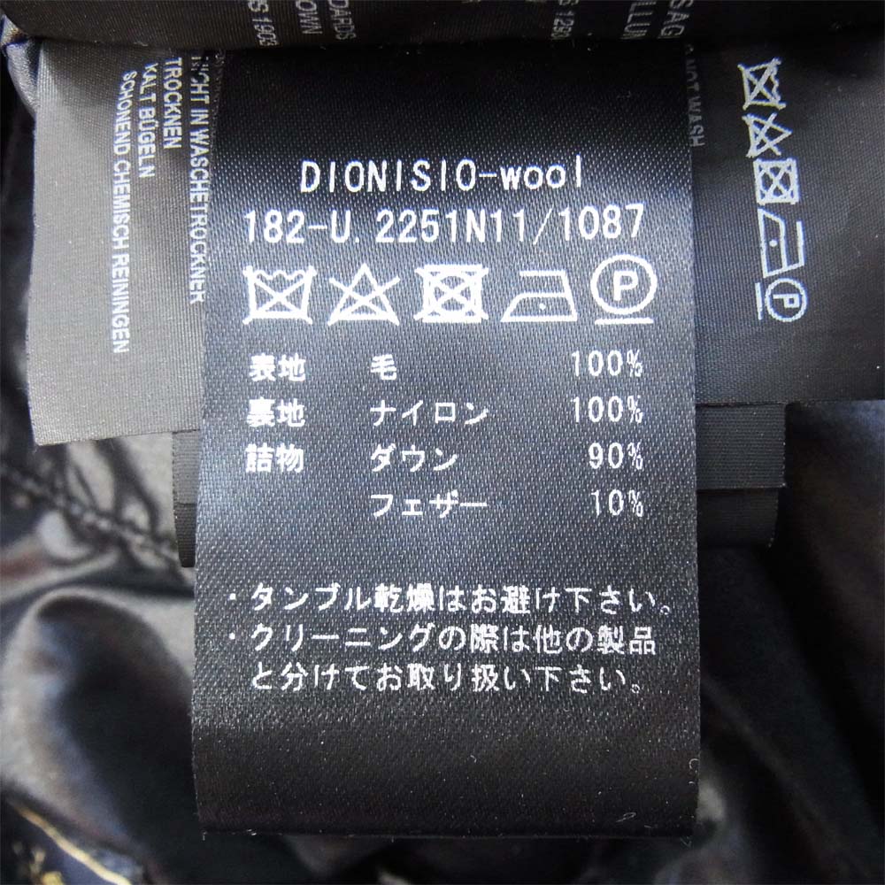 DUVETICA デュベティカ 1863000 国内正規品 フルジップ ウール ダウン ジャケット グレー系 44【中古】