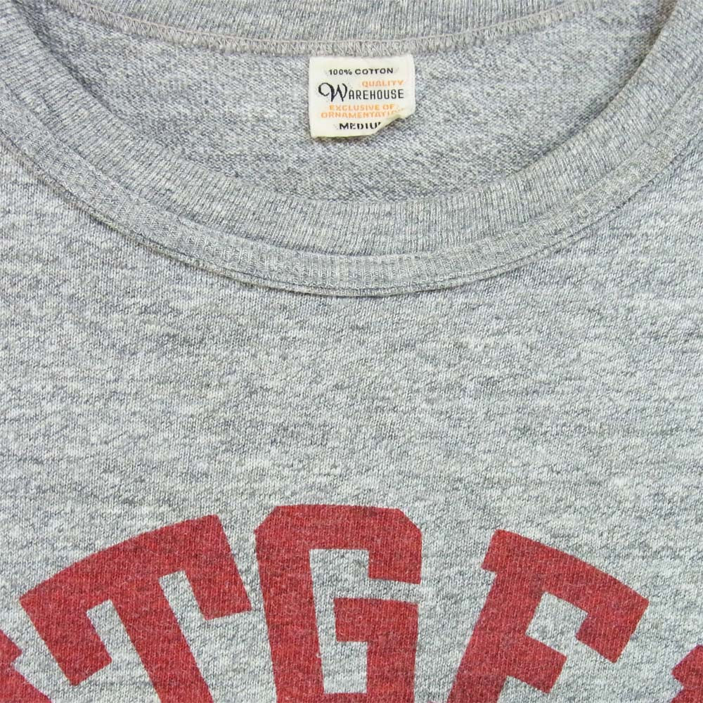 WAREHOUSE ウエアハウス メランジ カレッジ Tシャツ グレー系 M【中古】