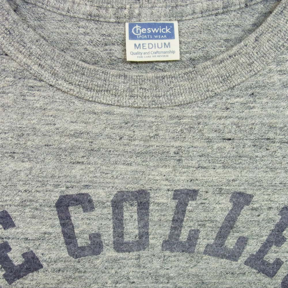 CHESWICK チェスウィック メランジ カレッジ Tシャツ グレー系 M【中古】