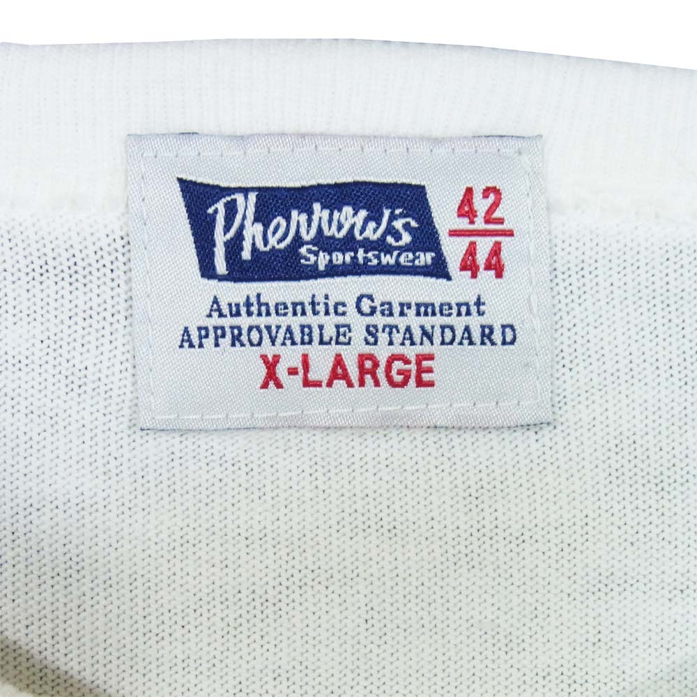Pherrow's フェローズ L.P.C.C. T-Shirt LPCC Ｔシャツ ホワイト系 XL【中古】