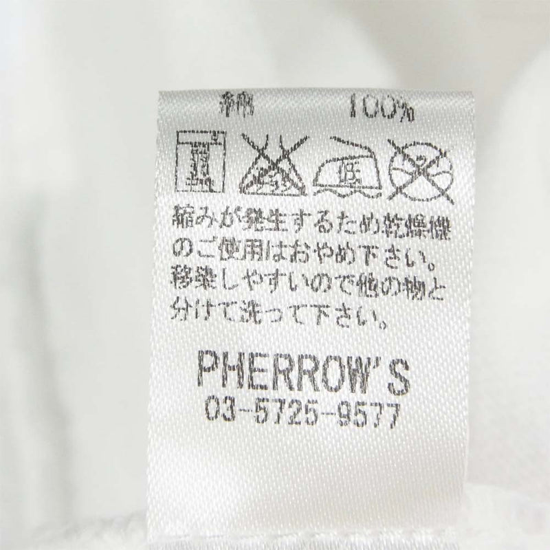 Pherrow's フェローズ L.P.C.C. T-Shirt LPCC Ｔシャツ ホワイト系 XL【中古】