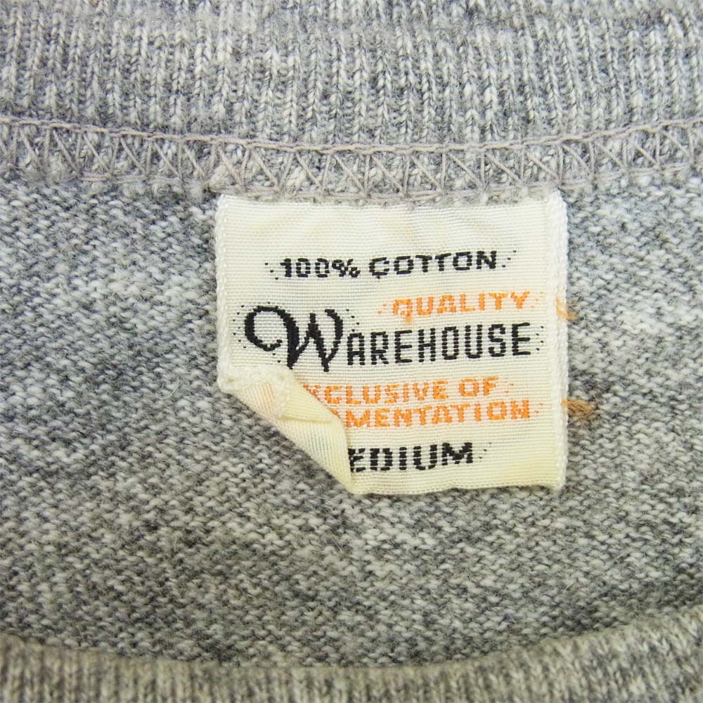 WAREHOUSE ウエアハウス TEMPLE HI WILDCATS メランジ Tシャツ グレー系 M【中古】