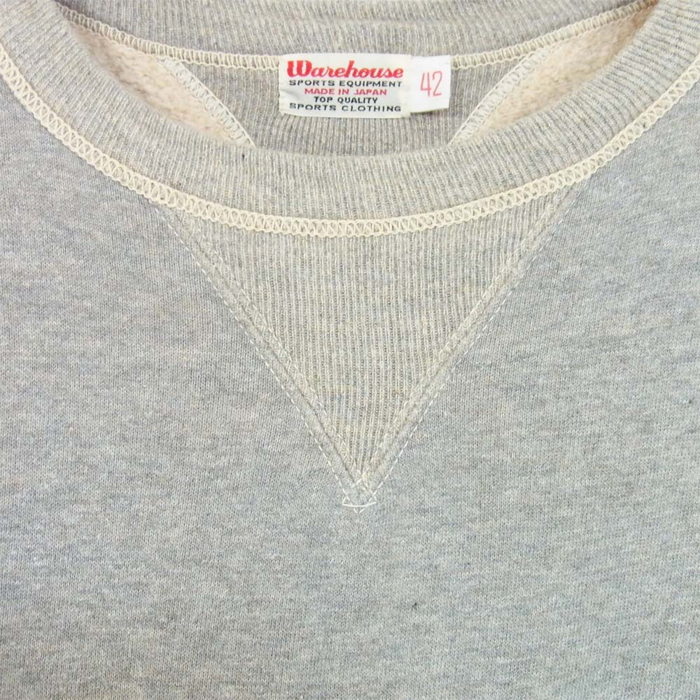 WAREHOUSE ウエアハウス 両V スウェット グレー系 42【中古