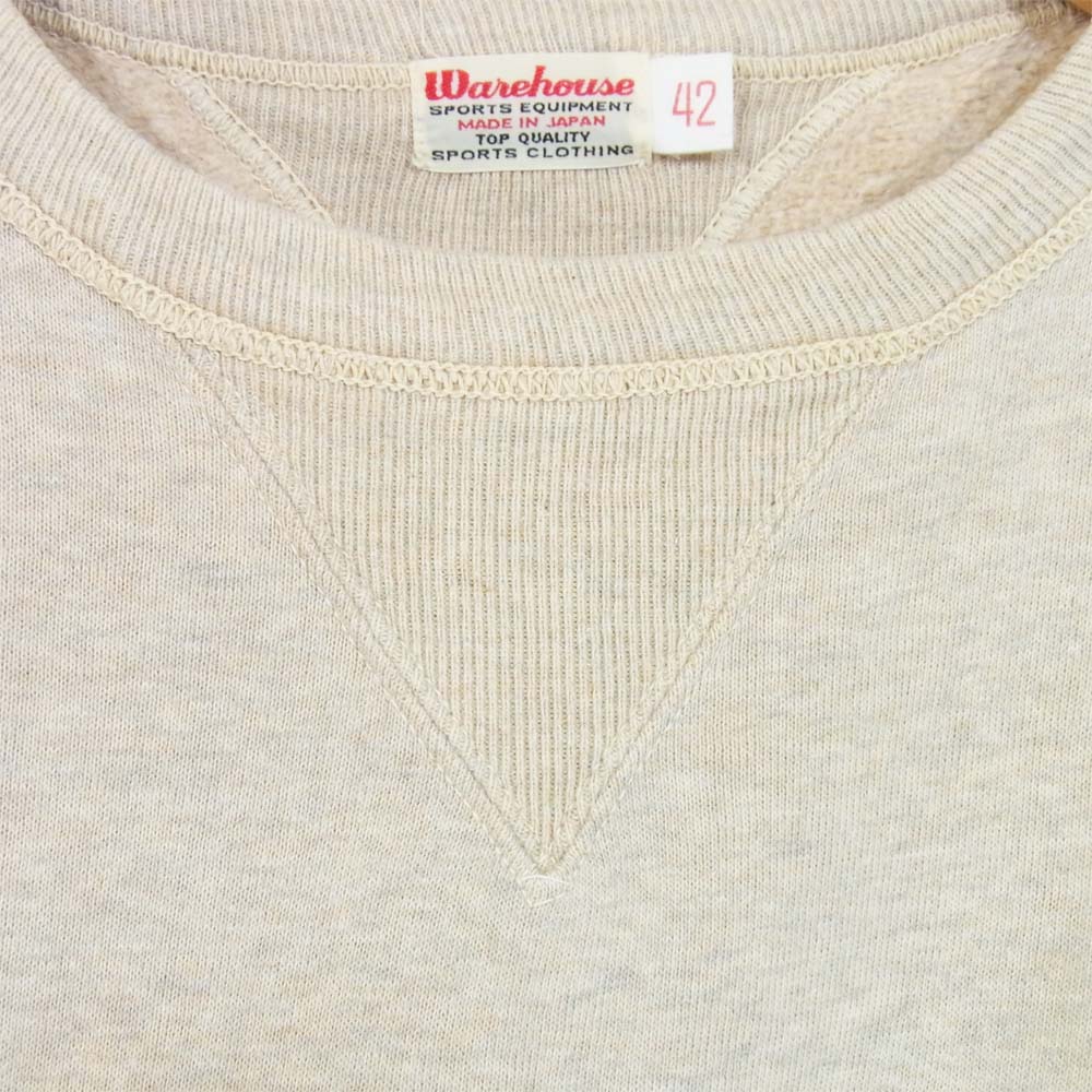WAREHOUSE ウエアハウス 両V スウェット ベージュ系 42【中古】
