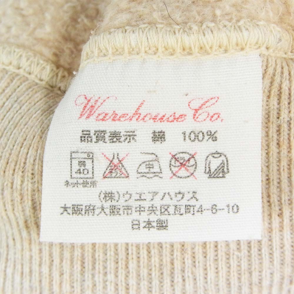 WAREHOUSE ウエアハウス 両V スウェット ベージュ系 42【中古】