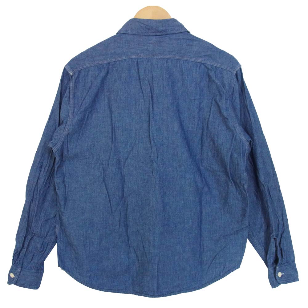 SUGAR CANE シュガーケーン SC25677 シャンブレー ワークシャツ インディゴブルー系 L【中古】