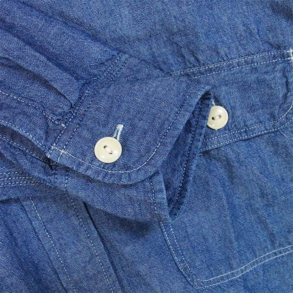 SUGAR CANE シュガーケーン SC25677 シャンブレー ワークシャツ インディゴブルー系 L【中古】