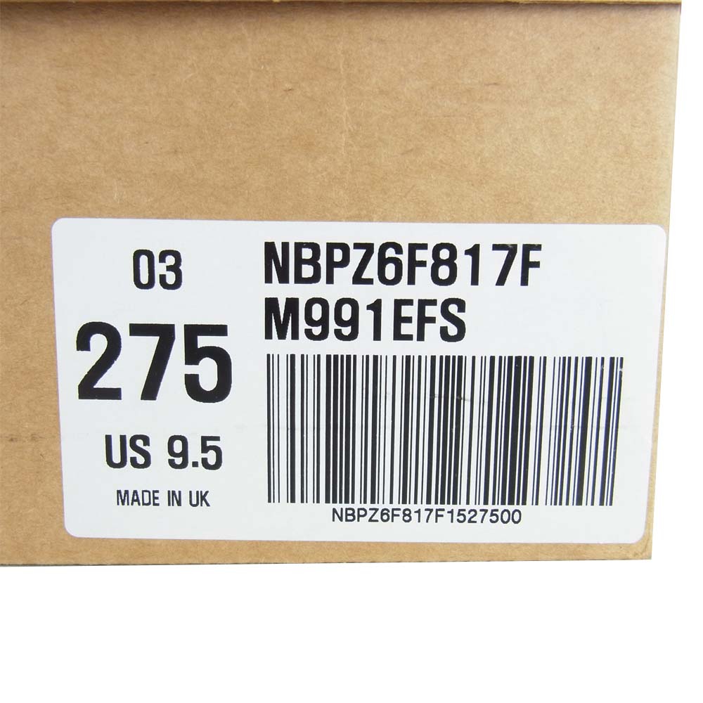 NEW BALANCE ニューバランス M991EFS 英国製 M991 EFS グレージュ 27.5cm【極上美品】【中古】