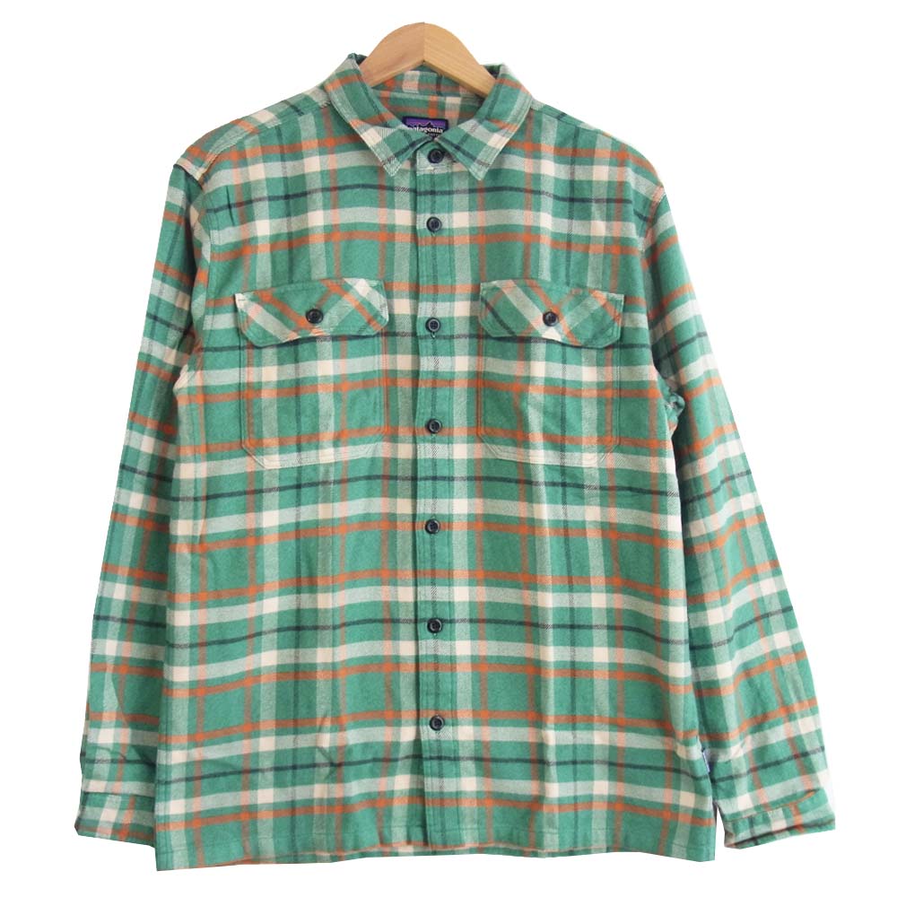 patagonia パタゴニア 53947 Fjord Flannel Shirt IEGR ロングスリーブ フィヨルド フランネル シャツ チェック グリーン系 M【新古品】【未使用】【中古】