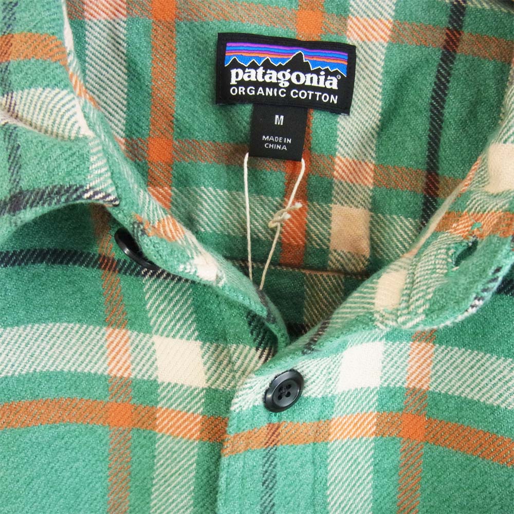 patagonia パタゴニア 53947 Fjord Flannel Shirt IEGR ロングスリーブ フィヨルド フランネル シャツ チェック グリーン系 M【新古品】【未使用】【中古】