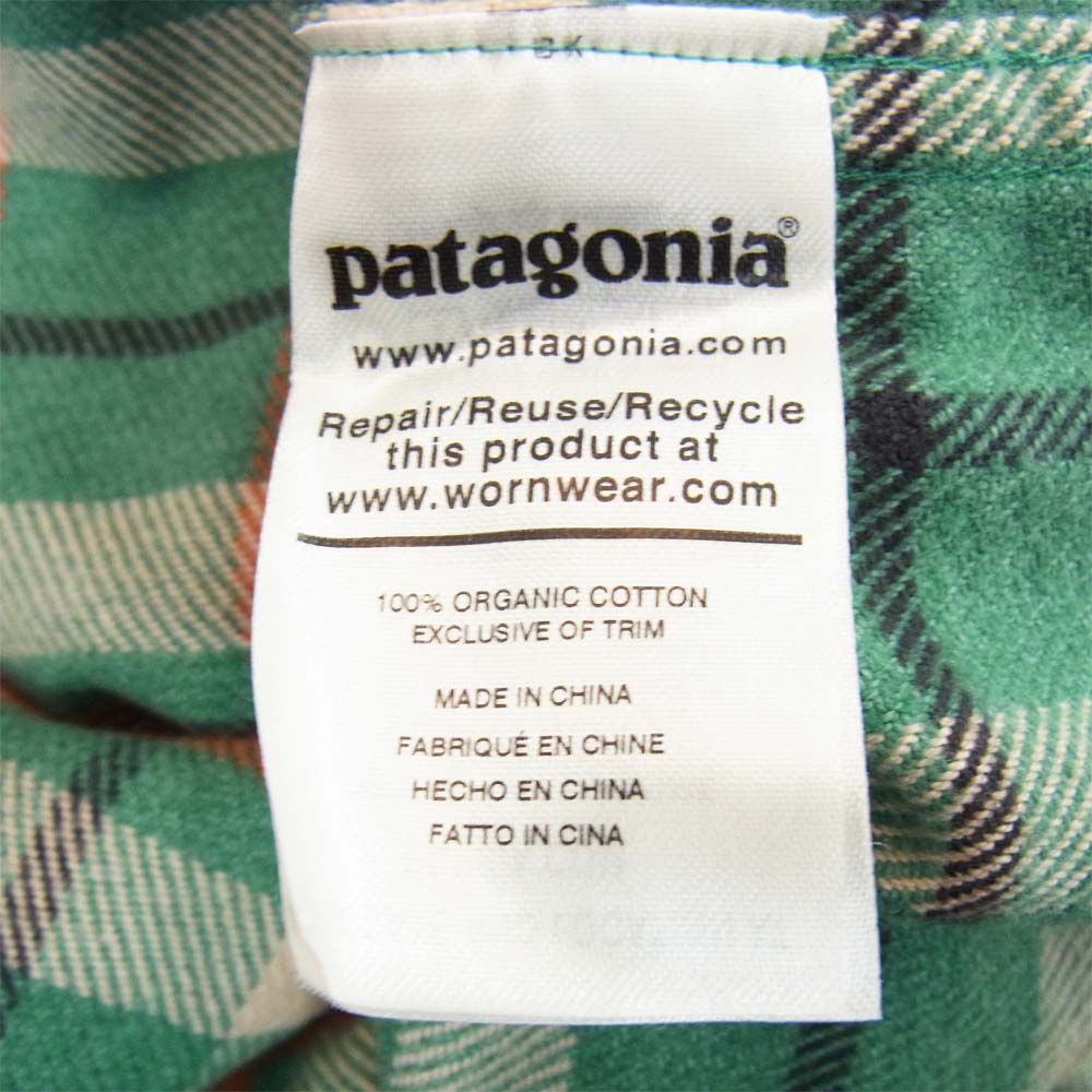 patagonia パタゴニア 53947 Fjord Flannel Shirt IEGR ロングスリーブ フィヨルド フランネル シャツ チェック グリーン系 M【新古品】【未使用】【中古】