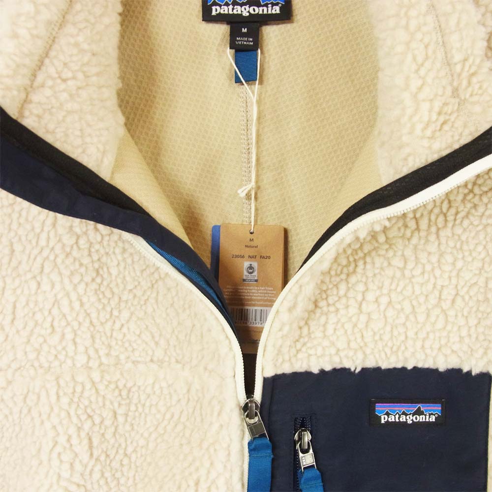 patagonia パタゴニア 23056 Classic Retro-X Jacket Natural クラシック レトロX フリース ジャケット ナチュラル ベージュ系 M【新古品】【未使用】【中古】