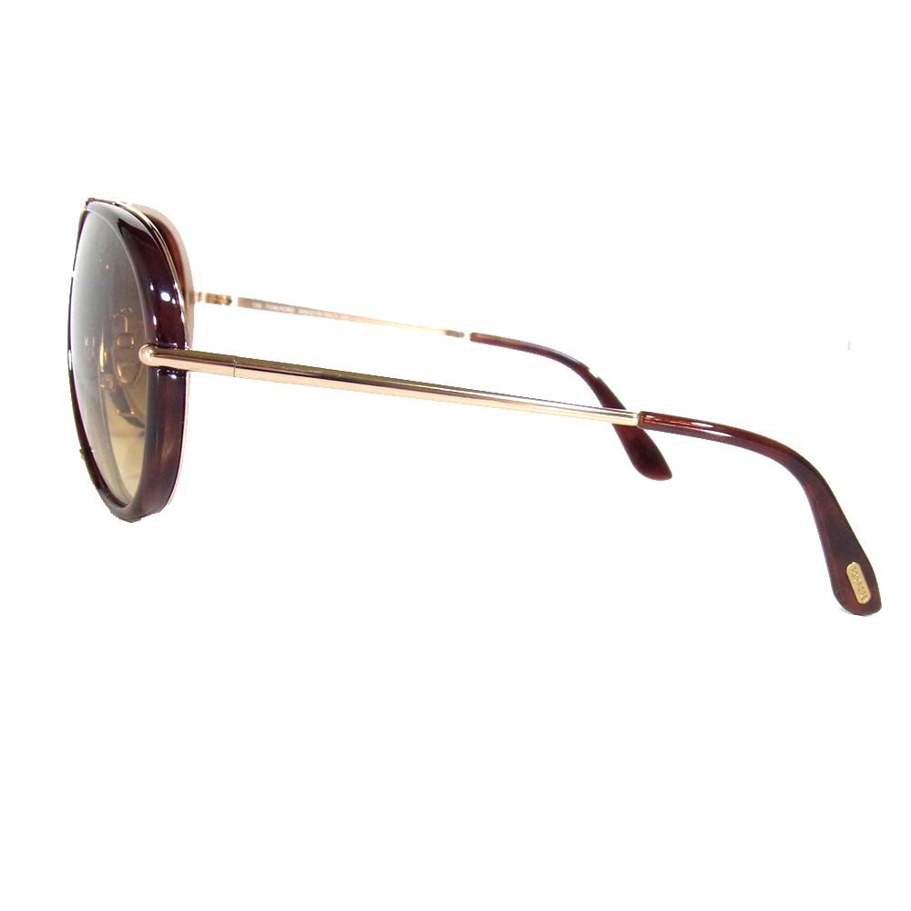 TOM FORD トムフォード Cyrille シリル ティアドロップ メタルフレーム サングラス ブラウン系 63□10 135【美品】【中古】