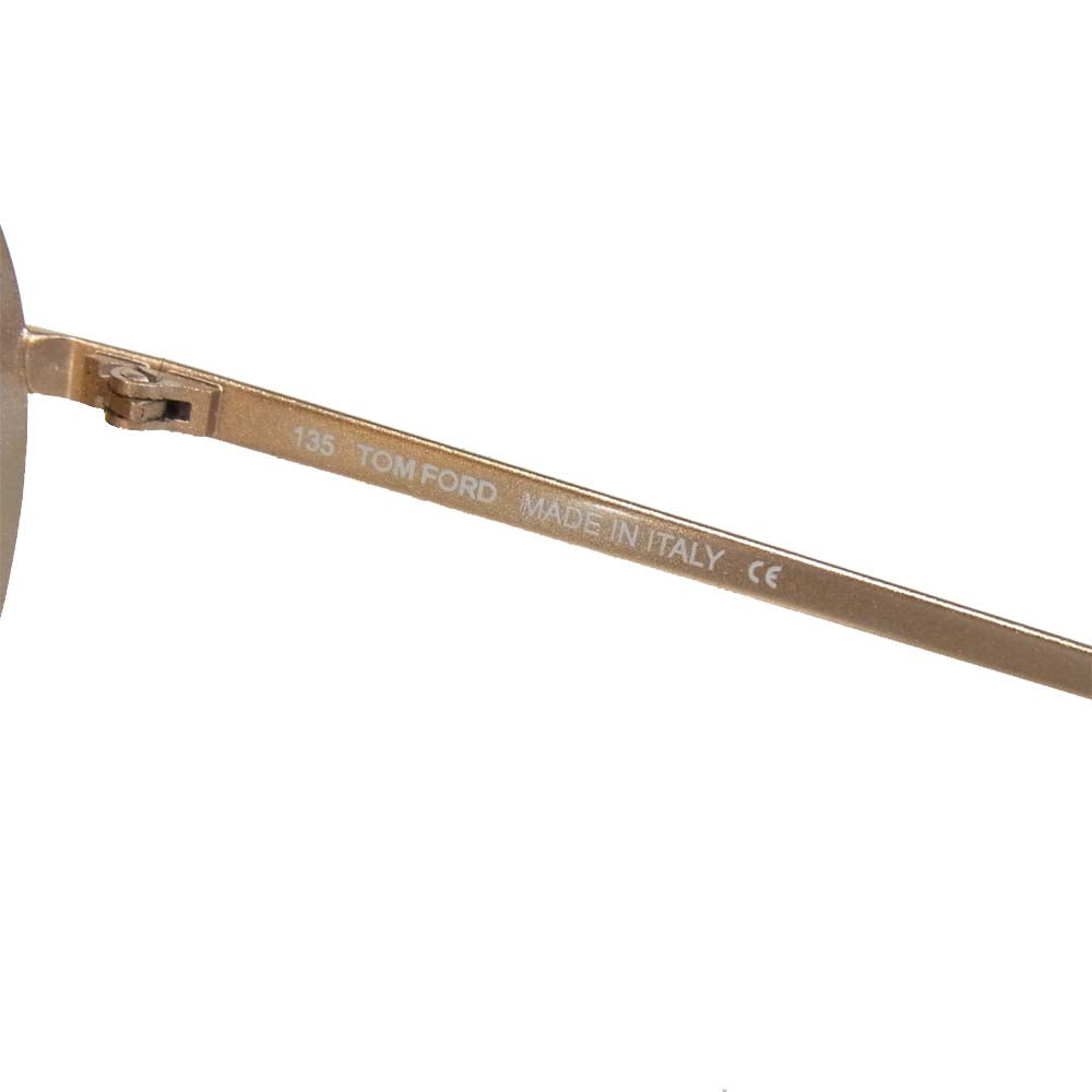 TOM FORD トムフォード Cyrille シリル ティアドロップ メタルフレーム サングラス ブラウン系 63□10 135【美品】【中古】