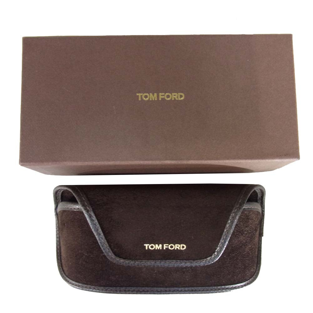 TOM FORD トムフォード Cyrille シリル ティアドロップ メタルフレーム サングラス ブラウン系 63□10 135【美品】【中古】