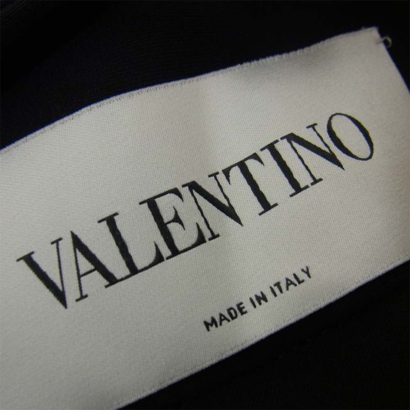 VALENTINO ヴァレンティノ シルク バック リボン ロング ワンピース ブラック系 40【中古】