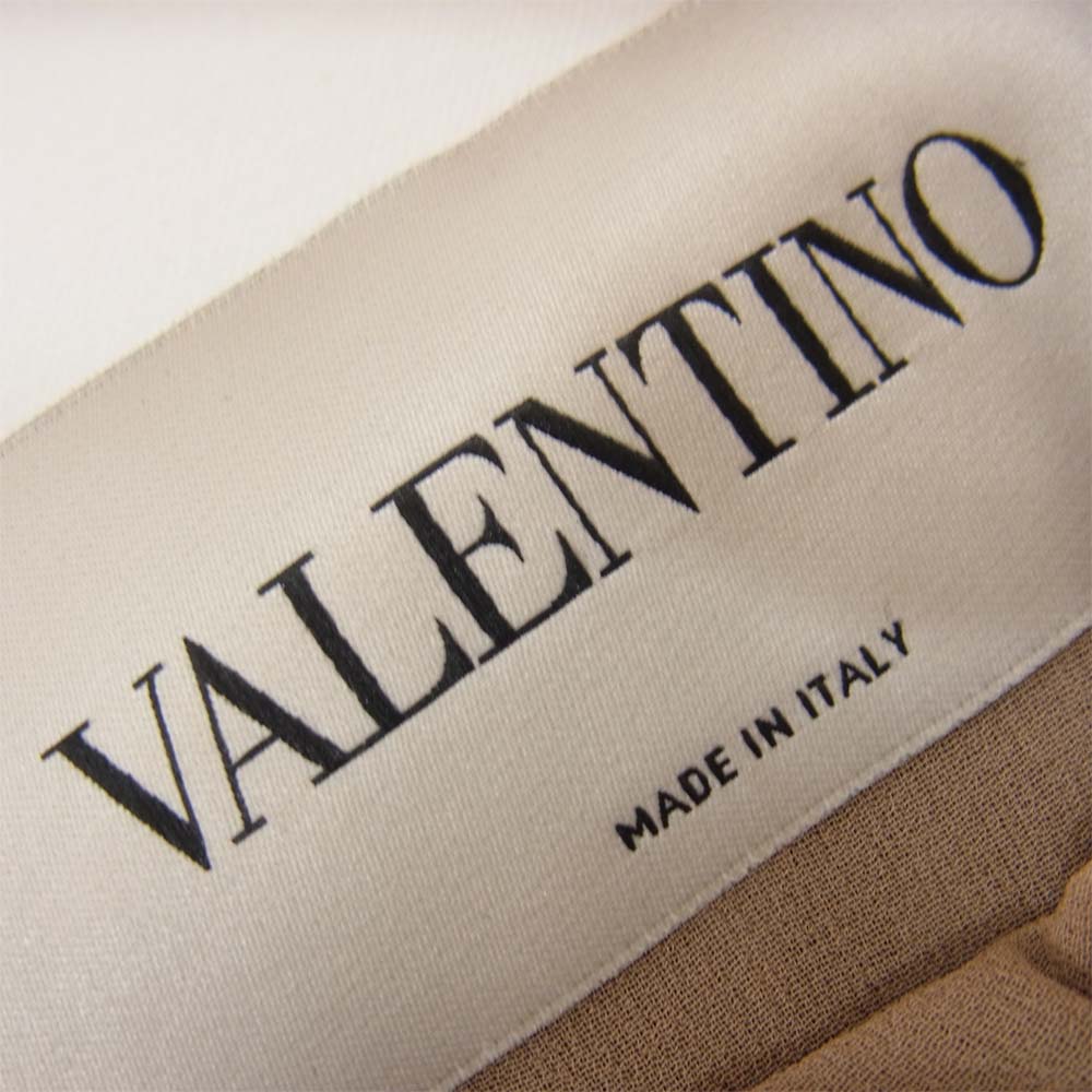 VALENTINO ヴァレンティノ ビーズ シルク ロング ワンピース ブラック系 40【中古】