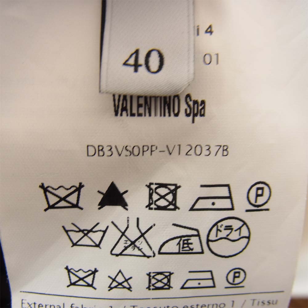 VALENTINO ヴァレンティノ ビーズ シルク ロング ワンピース ブラック系 40【中古】