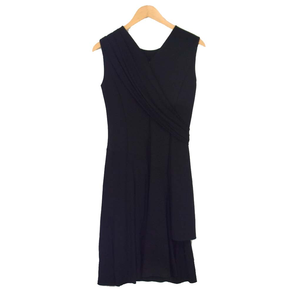 VERSACE ヴェルサーチ 国内正規品 アシンメトリー ドレス ブラック系 42【中古】