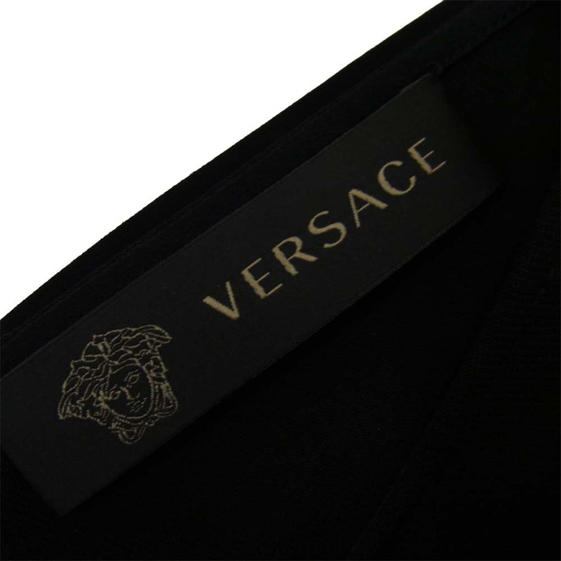 VERSACE ヴェルサーチ 国内正規品 アシンメトリー ドレス ブラック系 42【中古】