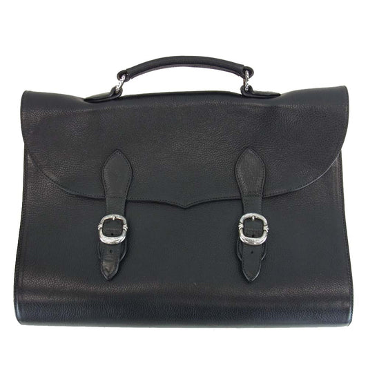 CHROME HEARTS クロムハーツ（原本有） レシート付 BRIEFCASE ブリーフケース クロスボール ガンスリンガー ブラック系【中古】