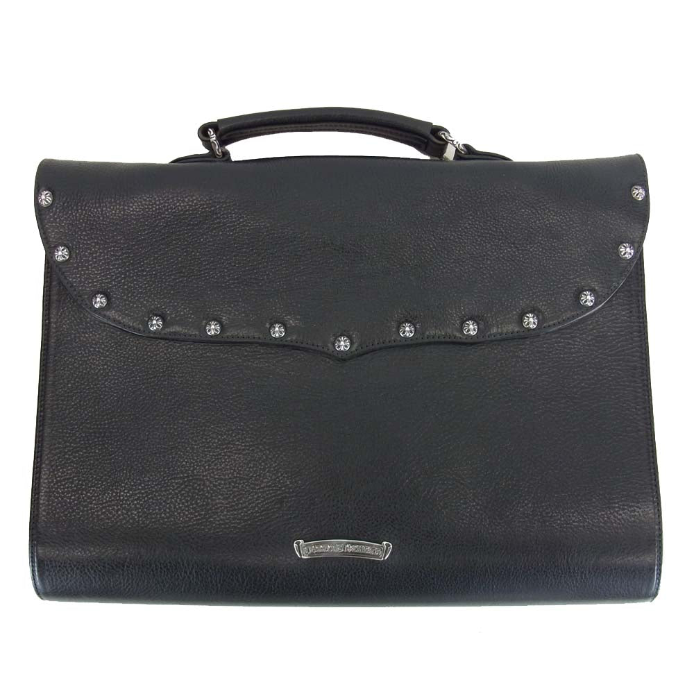 CHROME HEARTS クロムハーツ（原本有） レシート付 BRIEFCASE ブリーフケース クロスボール ガンスリンガー ブラック系【中古】