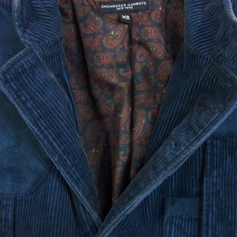 Engineered Garments エンジニアードガーメンツ 裏地ペイズリー コーデュロイ ハンティング ジャケット ネイビー系 XS【中古】