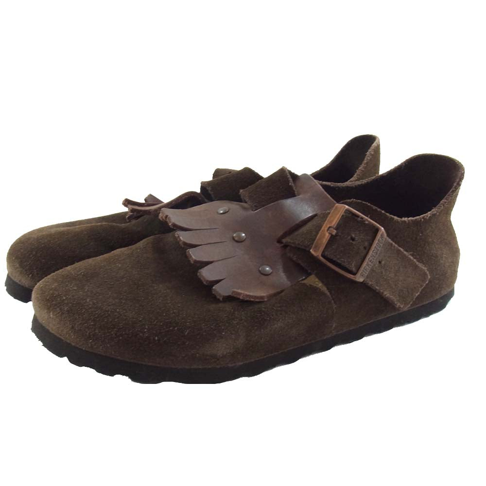 BIRKENSTOCK ビルケンシュトック SALZBURG ザルツブルグ スウェード シューズ ブラウン系 26.5㎝【中古】