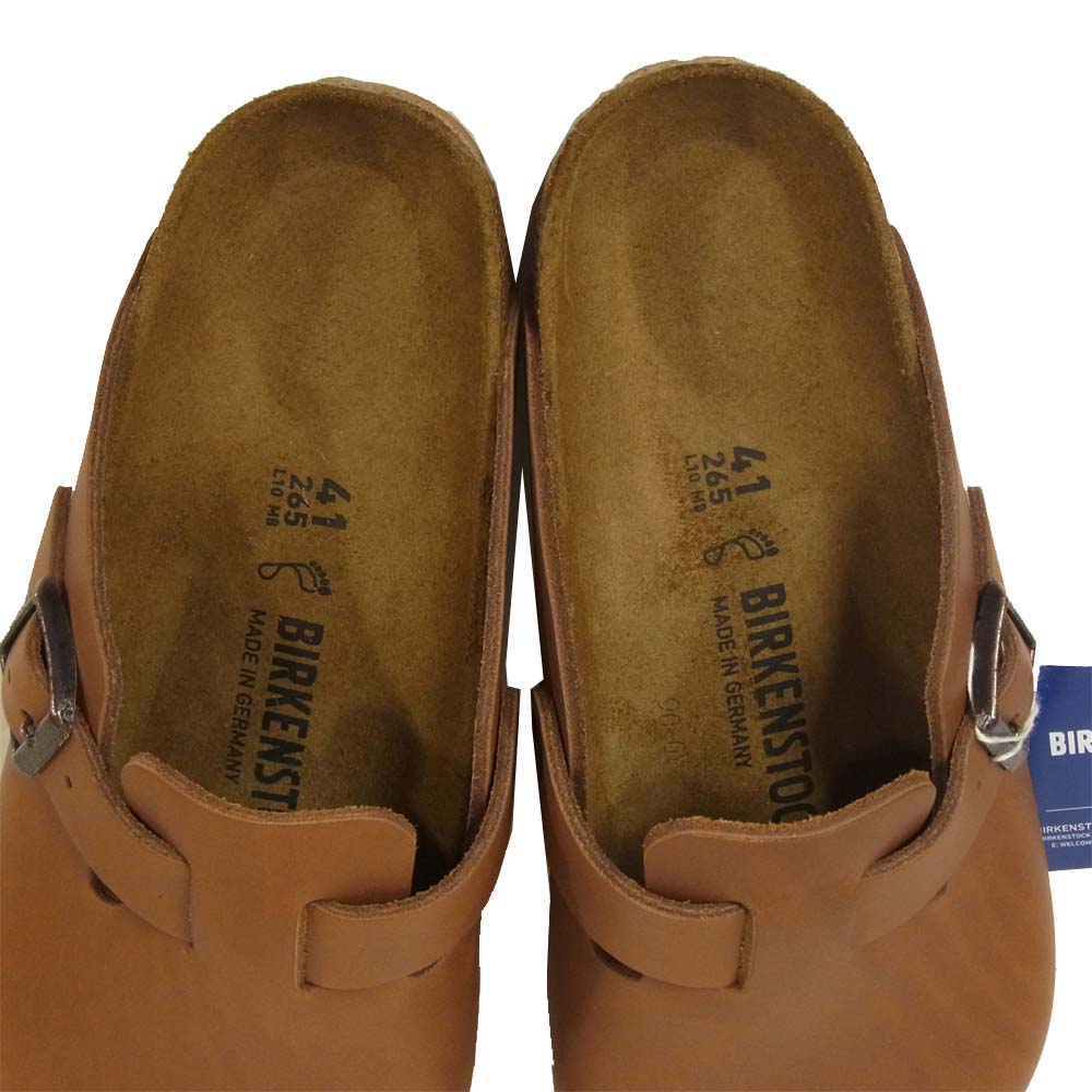 BIRKENSTOCK ビルケンシュトック 1017269 BOSTON ボストン Natura Cognac ナチュラル コニャック サンダル ブラウン系 26.5cm【新古品】【未使用】【中古】