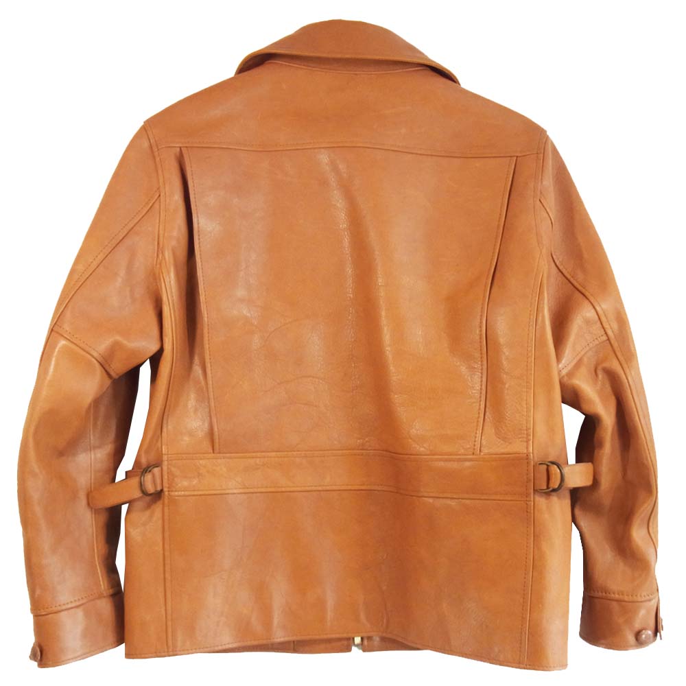 ワイツーレザー  ホースハイド レザー スポーツジャケット シングルライダース ライトブラウン系 40【中古】