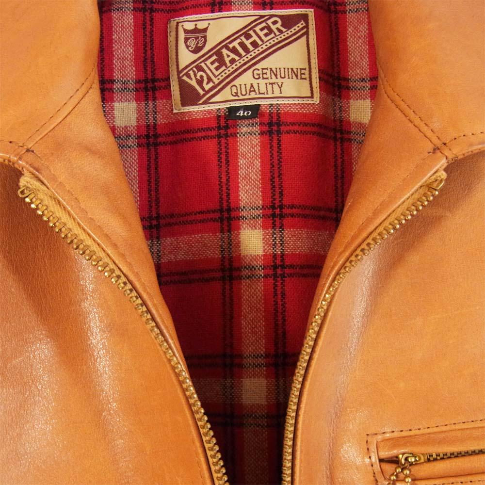 ワイツーレザー ホースハイド レザー スポーツジャケット シングル