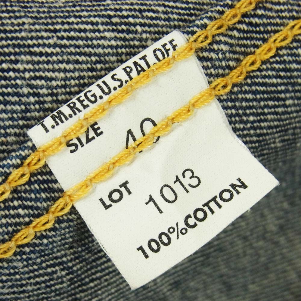 Lee リー 1013 1946復刻 3rdタイプ Gジャン デニム ジャケット 中国製 インディゴブルー系 40【中古】