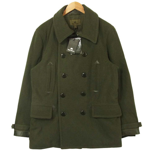 Nigel Cabourn ナイジェルケーボン 8040000002 MILITARY P-COAT ミリタリー Pコート グリーン系 52【新古品】【未使用】【中古】