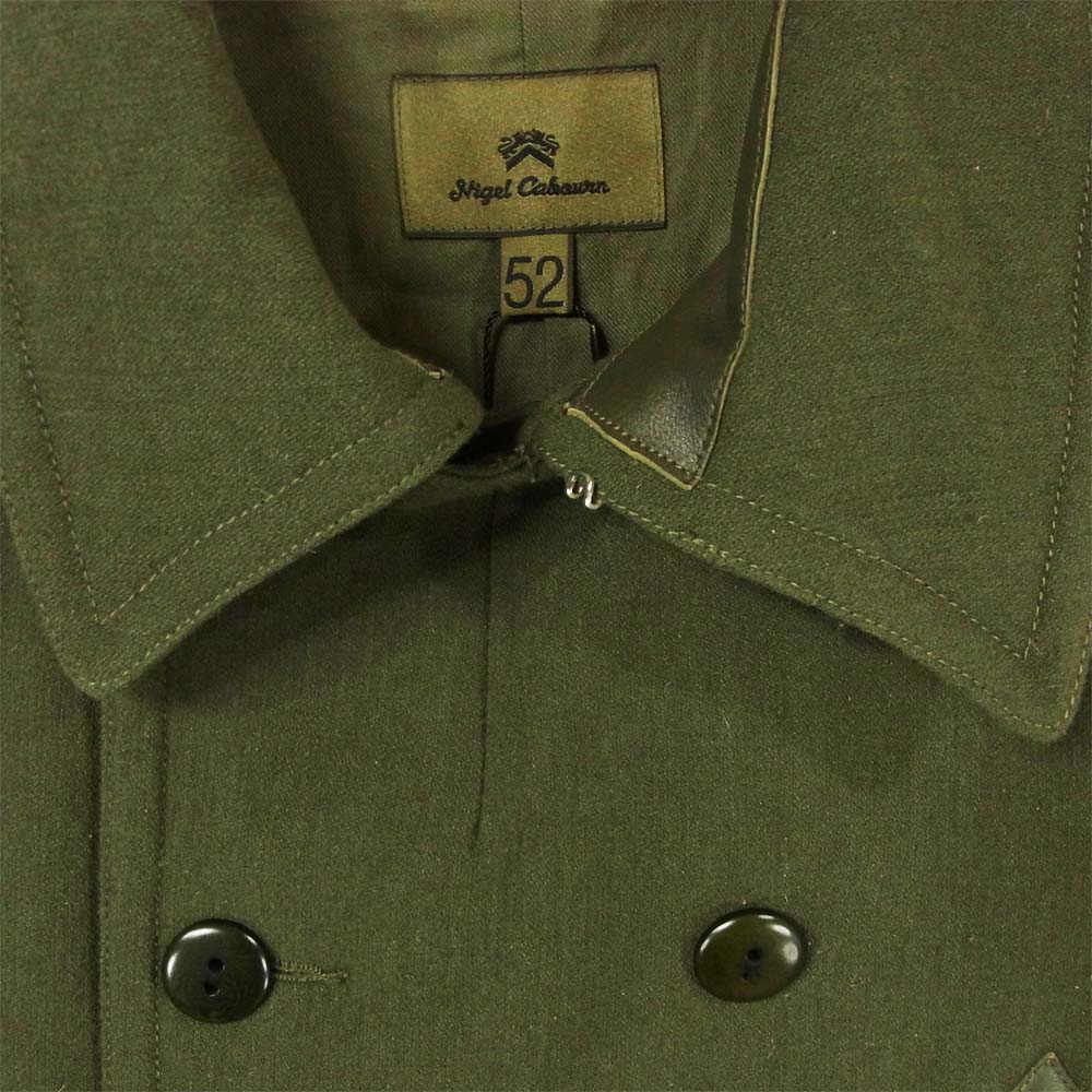 Nigel Cabourn ナイジェルケーボン 8040000002 MILITARY P-COAT ミリタリー Pコート グリーン系 52【新古品】【未使用】【中古】