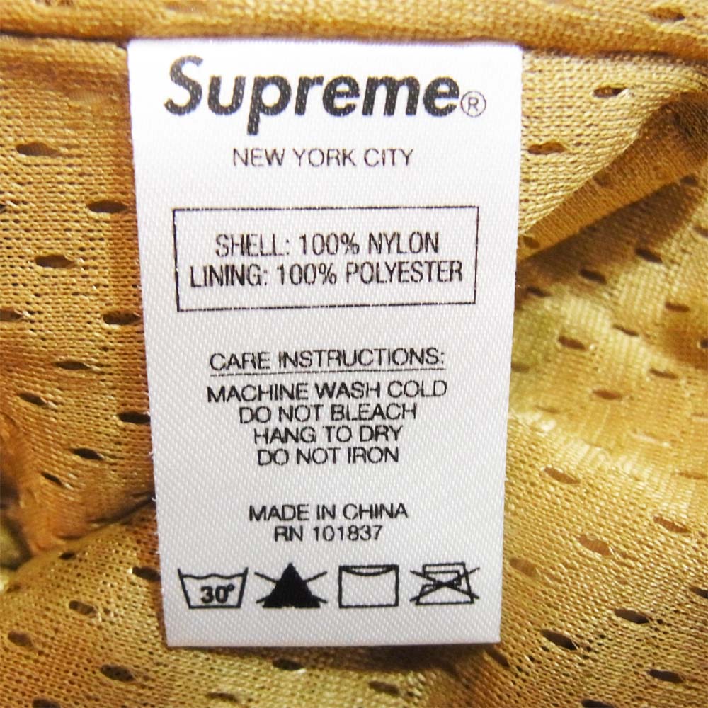 Supreme シュプリーム 18SS Reflective Taping Hooded Pullover リフレクティブ テーピングハーフジップ アノラックパーカー  ベージュ系 S【美品】【中古】