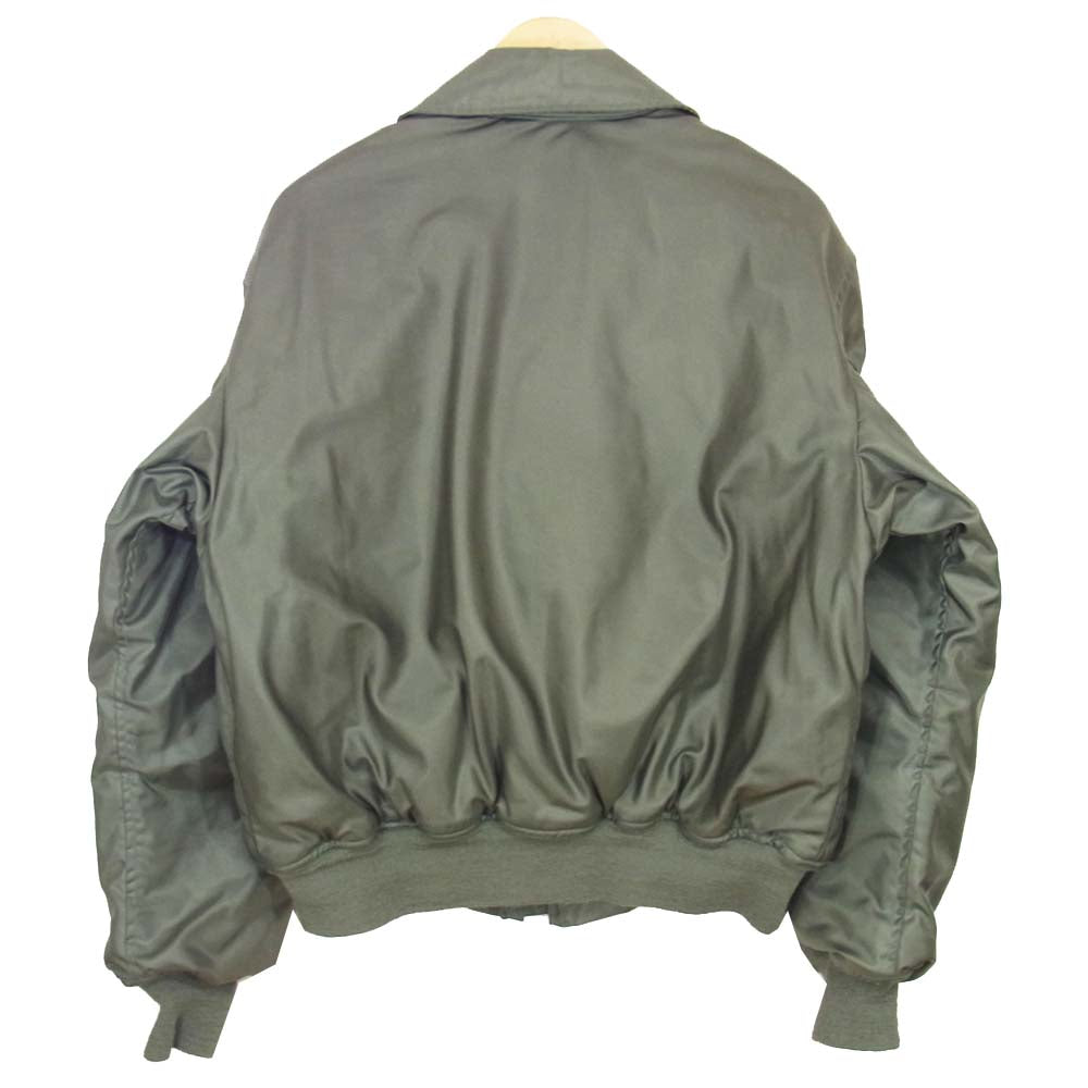 米軍 CWU 45/P SCOVILLジップ フライトジャケット ミリタリージャケット カーキ系 L【中古】