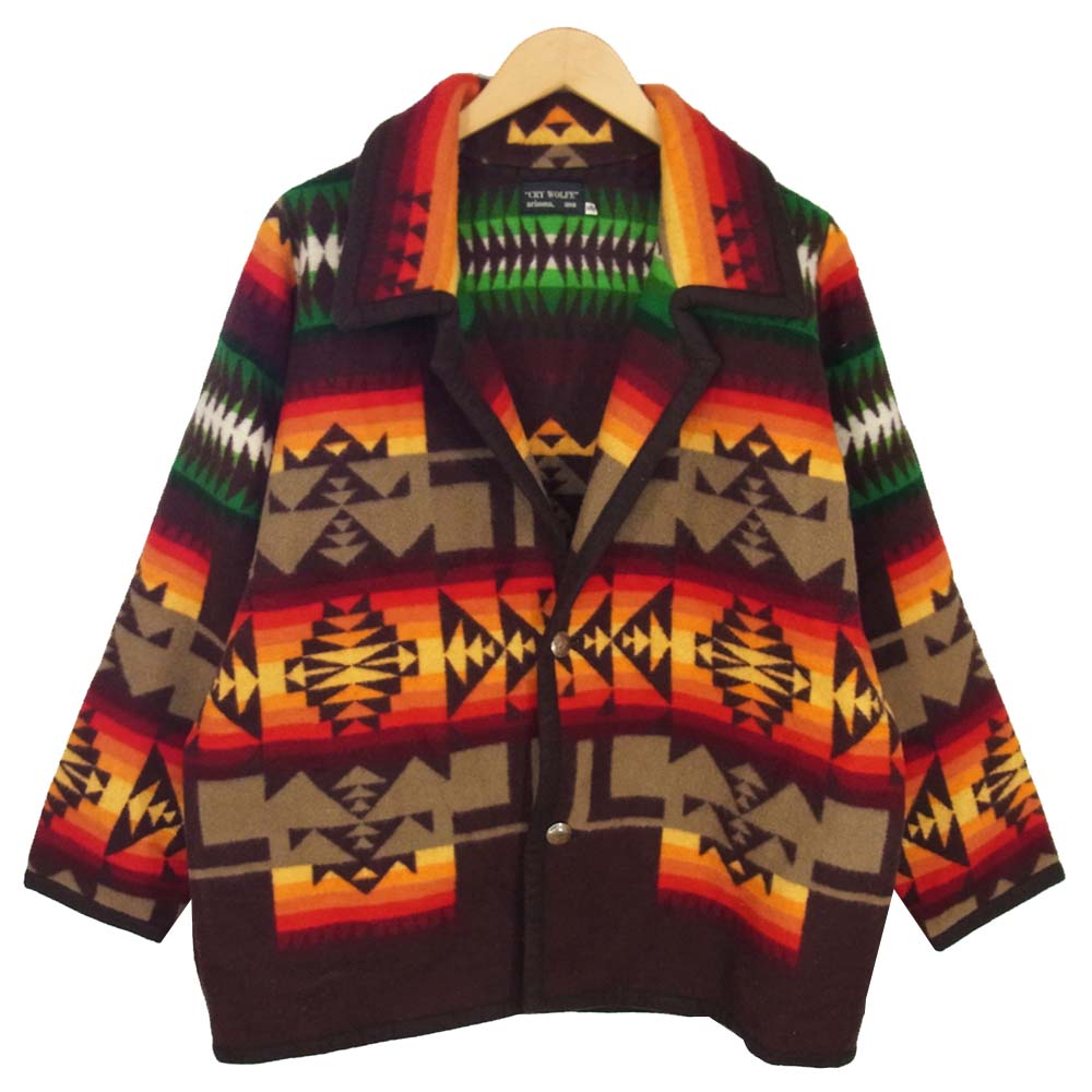 クライウルフアリゾナ ネイティブ柄 ブランケット ラグ ジャケット マルチカラー系 M【中古】