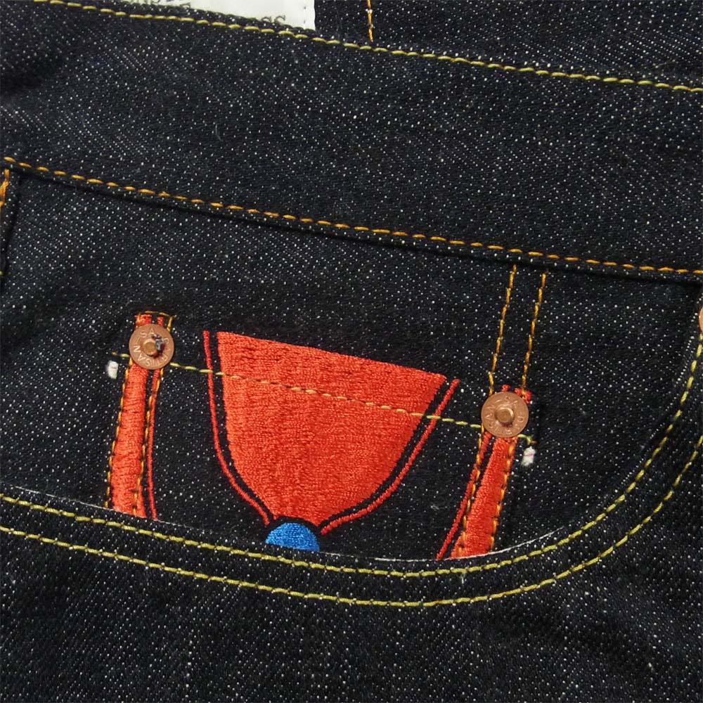 STUDIO D’ARTISAN ステュディオダルチザン UTJ-001 帰ってきたウルトラマン ジーンズ ストレート デニム パンツ インディゴブルー系 36【新古品】【未使用】【中古】