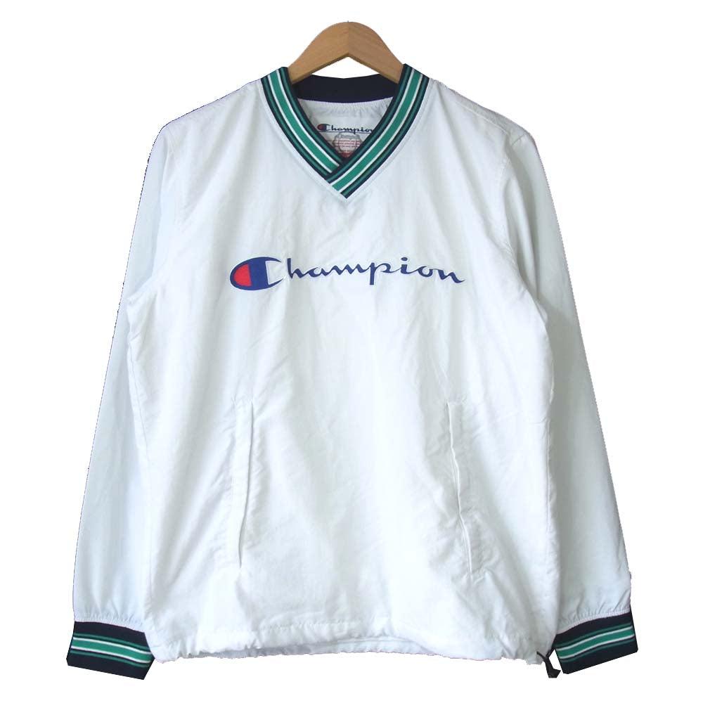 Supreme シュプリーム × チャンピオン Champion 15SS Warm Up Pullover オフホワイト系 S【極上美品】【中古】