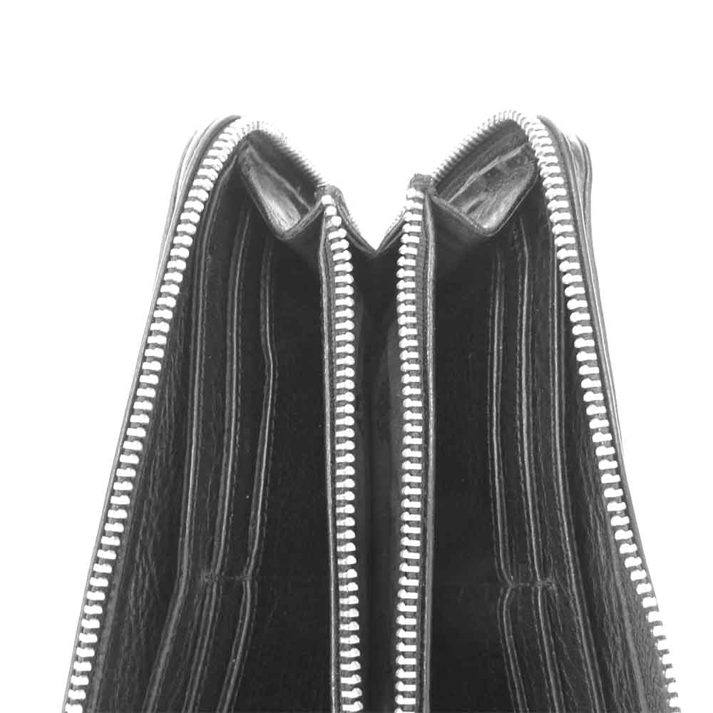 CHROME HEARTS クロムハーツ（原本無） REC F ZIP セメタリークロスパッチ ウォレット ブラック系【中古】