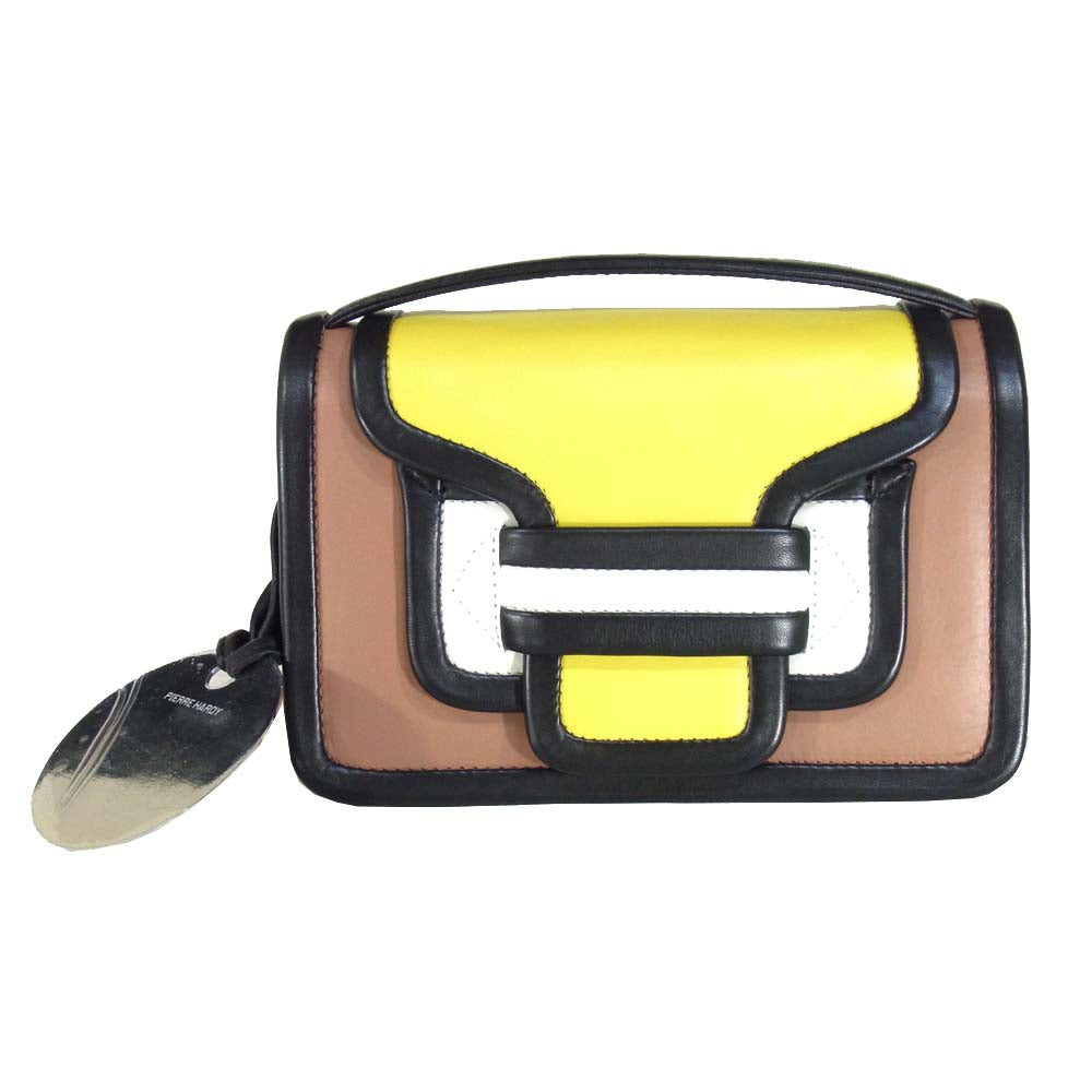 PIERRE HARDY ピエールアルディ Alpha suede cross-body bag アルファ スエード クロス ボディ バッグ イエロー×ブラウン系【新古品】【未使用】【中古】