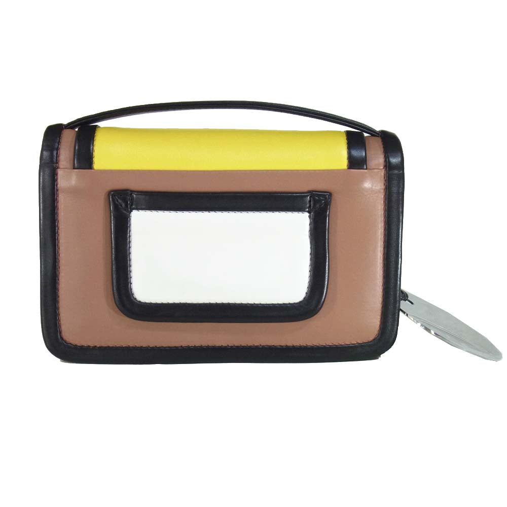 PIERRE HARDY ピエールアルディ Alpha suede cross-body bag アルファ スエード クロス ボディ バッグ イエロー×ブラウン系【新古品】【未使用】【中古】