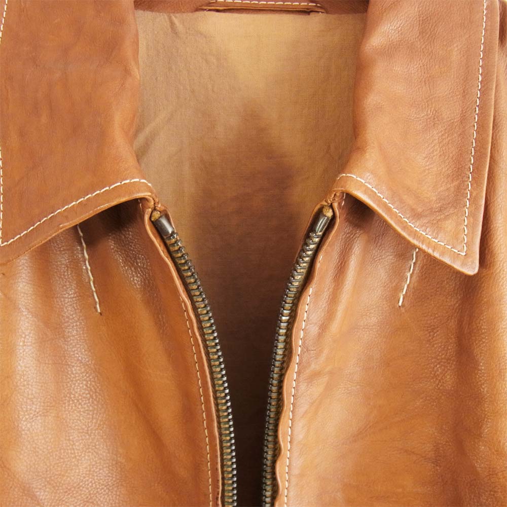 JIL SANDER ジルサンダー 国内正規品 レザー スポーツ ジャケット ブラウン系 44【中古】